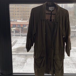 Army style button down with cinched waist